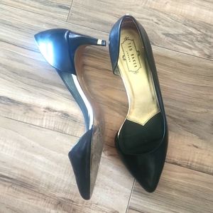 TED Baker London Black leather Pointed Pumps heels 41